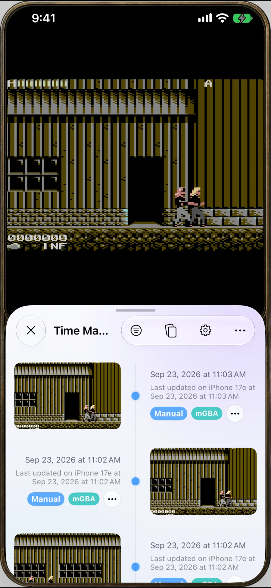 Saves in iCloud